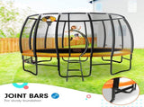 Kahuna 12 ft Springless Trampoline with Basketball Set TRM-KAH-ELA-12D-BB