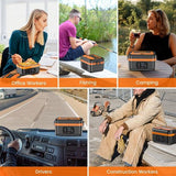 Portable 1L Cordless Electric Heated Lunch Box 16000mAh 60W 304 Stainless Steel Black& orange V201-ELB6080BOR8AU