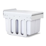 Cefito Pull Out Bin Kitchen Double Basket 2X15L White POT-BIN-15L-SET-WH