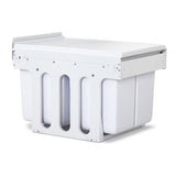 Cefito Pull Out Bin Kitchen Double Basket 2X15L White POT-BIN-15L-SET-WH