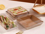 100Pack 4x4x2.5 Inches Charcuterie Boxes with Clear Lids - Bakery, Chocolate Covered Strawberries, V1258-DP02-C-2984