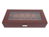 Watch Box with Watch Pillows Vintage Brown Leather 12 Slot Watch Case for Watch Display Storage V1294-YM0901-3117250163711