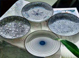 Ceramic Dinner Plates Set Of Plates Styles Dining Tableware High-Quality - Indigo - Size Pack of V1106-122-966992-IND-PACKOF4PIECES