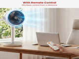 Dimplex Heat and Cool Air Circulator Pedestal Fan with LED Display and Timer DCACP30HC
