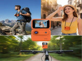 Multi-Functional Flip Screen Action Camera, 4K HD Anti-Shake 143&deg Wide-Angle, Flip Screen & 360&deg V1366-AZ2-W-11608