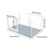 Large Acrylic Dog Playpen 163x102.5x80CM, 6 Panels V178-66941