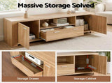 Artiss 180cm TV Unit Entertainment Unit Storage Drawer Cabinet Pine FUR-S-CT09-TV180-WD-AB