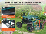 Garden Cart Rolling Workseat with Wheels, Gardening Stool for Planting, 360 Degree Swivel Seat, V952-KDJQXKQX0000M1EWPV0