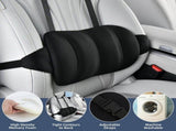Back Cushion, Height Adjustable Lumbar Support Backrest Cushion with Washable Cover for Car Seat and V1189-LC-QP-00652