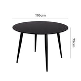 Marble Mania Round Table V264-DNT-405S-BLK