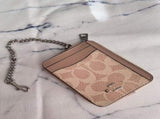 2 Pack Women's Mini Zip Card Holder & Coin Purse with Keychain - Signature Milk Tea & Tri-Colour V888-ELOSUNG41459