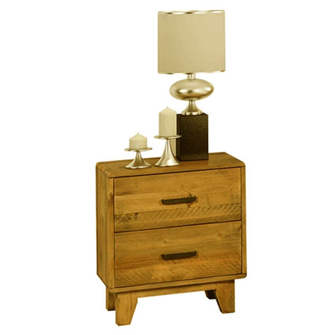 Bedside Table 2 drawers Night Stand Solid Wood Storage Light Brown Colour V43-BST-WDS