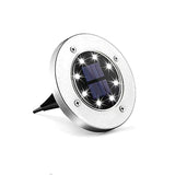Solar Ground Lights,8 LED Solar Powered Disk Lights Outdoor Waterproof Garden Landscape Lighting for V1192-AZ-W-16258