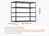 Storage Shelves, 1361 kg, 5 Tier Heavy Duty Garage Shelving, 609.6 x 1219.2 x 1828.8 mm Adjustable V952-LXLZLKHJ2448JA98TV0