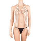Body Chain Gold Tassel Bikini Chain Sexy Glitter Necklace Chain Beach Body Jewelry Rave Nightclub V1192-AZ-W-16577