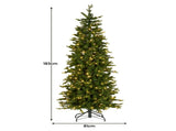 Christabelle 6ft Slim Carrington Fir Christmas Tree Multi Functional White & Coloured LED Light 112_NATCF6S