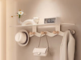 Darzheoy Wall Mounted Coat Rack with Shelf, 14 inches White Wood Floating Shelf for Entryway, V1189-WXFWAL-20260326-02594