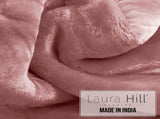 Laura Hill 800-GSM Mink Blanket Queen Size Double-Sided Soft Plush Bed Faux Throw Rug Pink MNKHV-PK
