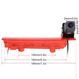 Reversing camera with LED brake light, waterproof, fits Transporter T5 T6 Van 2010-2019, ABS V1189-LC-QP-00336