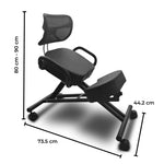 EKKIO Adjustable Ergonomic Office Kneeling Chair with Backrest V227-2997386001991