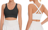 Sports Bra for Women Unpadded Medium Support Criss Cross Back Strappy Workout Bra High Impact Gym V1259-DP01-A-3344