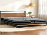 Artiss Bed Frame Queen Size Metal Frame DANE with Mattress MBED-C-DANE-TT22-Q-BK-AB