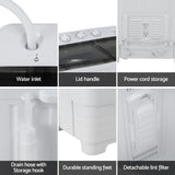 Devanti Portable Washing Machine Twin Tub 4.5KG PWM-B-T-4.5KG-GY