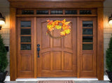 Artificial Leaf Pumpkin Wreath Door Window Fall Wreath for Halloween Christmas Decoration V1294-YM0710-3115210133111