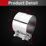 4.0 inch Lap Joint Clamp 304 Stainless Steel Material For Pipes, Muffler Ends and V1259-DP01-A-3849