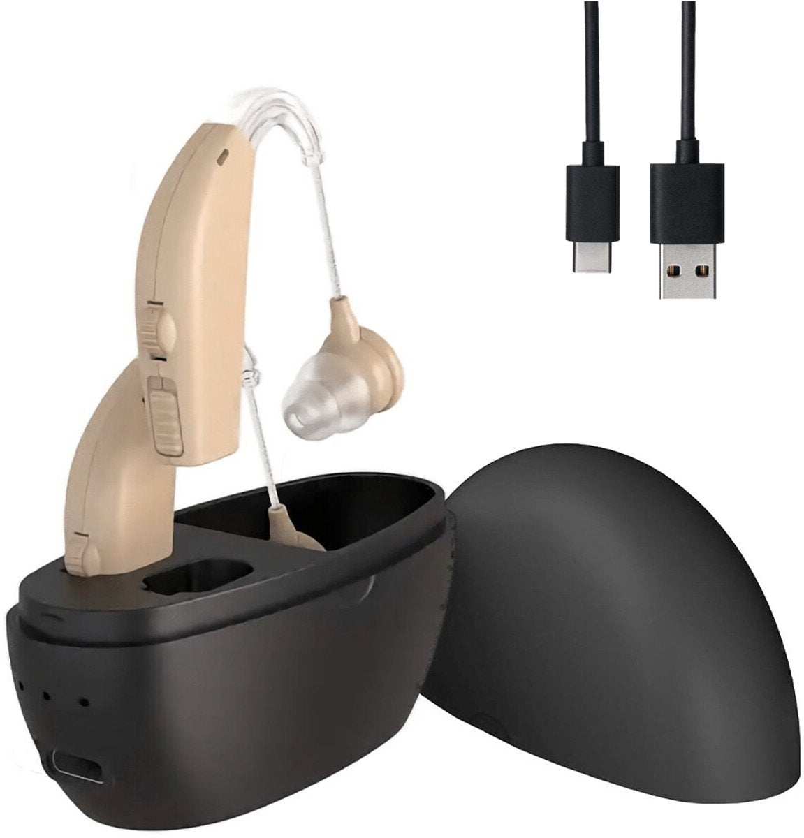 Digital hearing aid - Behind-the-ear sound collector - Rechargeable ...