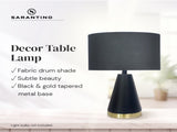 Sarantino Metal Table Lamp in Black and Gold LMP-MLM-50230