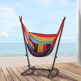 Gardeon Hammock Chair Outdoor Camping Hanging with Stand Rainbow HM-CHAIR-PILLOW-RAINBOW-H