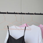 Adult 16.5" Rose Gold Shiny Metal Wire Coat Suit Top Clothes Hangers V63-836131