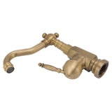 Bathroom Sink Faucet Antique Brass Vanity Mixer Faucet Tap Heightening Single Handle Wash Basin Tap V1294-YM0626-3112220094211