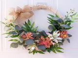 Succulent Garden Artificial Hanging Wreath Artificial Succulent Wreath Hanging Wall Window Party V1294-YM0901-190604QY12