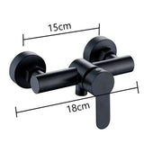 Shower tap - mixer - Matte black - Bathroom tap - Surface-mounted - Single lever mixer V1189-WXF-260203-00093
