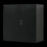 Two-Door Metal Short Cabinet Shelf Storage for Home Office Gym V63-844401