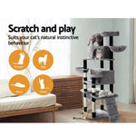 i.Pet Cat Tree 161cm Tower Scratching Post Scratcher Wood Condo House Play Bed PET-CAT-APS021-GR