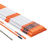 Driveway Markers, 50 PCS 121.5 cm, 0.78 cm Diameter Orange Fiberglass Poles Snow Stakes with V952-CDBG48YCCS504M8BHV0