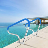 Pool Rail 39x32 Pool Railing 304 Stainless Steel 250LBS Load Capacity Silver Rustproof Pool Handrail V952-BXGYCFS3W39X32YC1V0