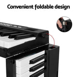 Alpha 88 Keys Foldable Electronic Piano Keyboard Digital Electric w/ Carry Bag EK-FOLD-81-BK