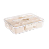 Divided Serving Tray with Lid Sealing Damp Proof Portable Spice Container Snack Box Container for V1294-YM0901-3118240168711