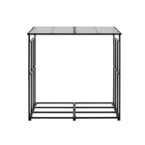 Firewood Rack with Sloped Roof, 143cm Outdoor Firewood Holder, 1/4 Cord Log Storage Shed, 299kg Max V952-HWDCJ4FT20MMZB5Q6001V0
