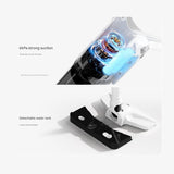 White Cordless Vacuum and Mop Combo - 6kPa Suction, 2000mAh Battery, 180&deg Flexible Floor Brush, V888-ELOSUNG53090
