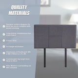 Linen Fabric Single Bed Headboard Bedhead - Grey V63-800817