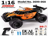 116 metal RC car, high-speed drifting, off-road racing car, boys toy car, 2.4GHz remote control, V1102-823-70972-BLU-VARIABLESPEED