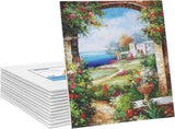 Painting Canvas Panel Boards - 5x7 Inch 24 Pack with 6 x6 Inch Canvas Panel Super Value 12 Pack V1258-DP02-C-1016