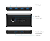 USB 3.0 Switch Selector 2 Computer Sharing 4 Devices for Keyboard Mouse Printer Black V1263-JX-1101