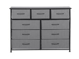 Artiss Chest of 9 Drawers Storage Dresser Tallboy Dark Grey DIY-CDR-9D-DA-GY