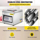 DZ-260C Digital Vacuum Sealer Food Vacuum Sealing Packing Machine 220V V952-DZ-260ZKBZJ400W01V3